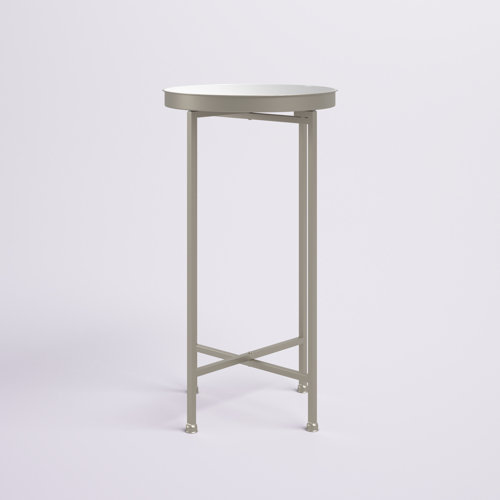 Mistana™ Alvis Iron Tray Top Cross Legs End Table & Reviews Wayfair